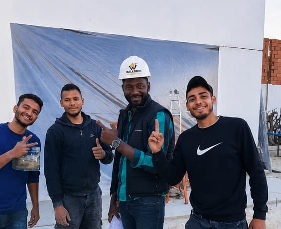 L'équipe Willbric Construction sur un chantier